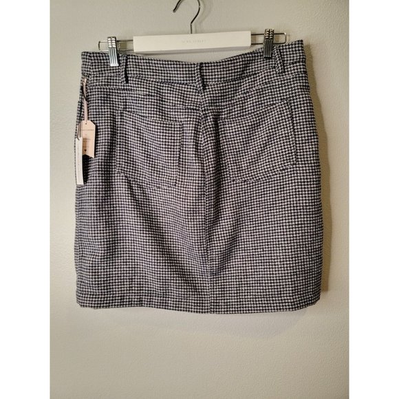 Cupcakes & Cashmere Size 8 Skirt Black Houndstooth Wool Blend NWT - Picture 3 of 6